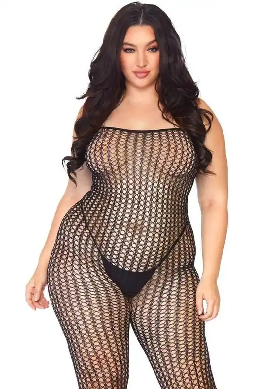 Crochet Net Bodystocking Plus Size Worldwide Shipping