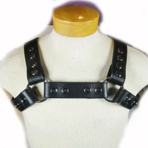 Buy Today Leather Bulldog Harness with Chrome Snaps