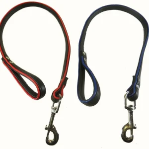 Black Leather Leash with Colored Piping Get Yours