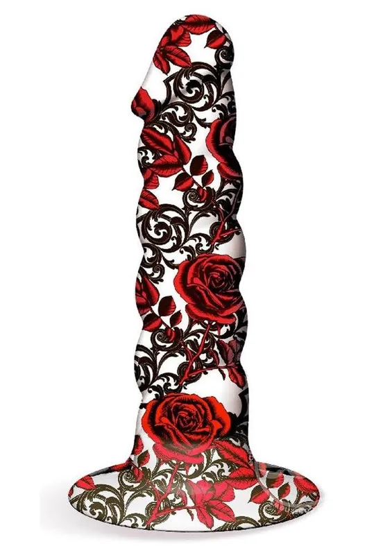 Top Rated Collage Iron Rose Twisted Silicone Dildo