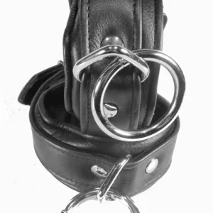 Deluxe Black Leather Padded Ankle Cuffs Mega Sale