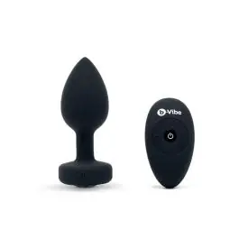 B-Vibe Vibrating Jewels Plug with Remote Black Med/Lge Don’t Miss Out