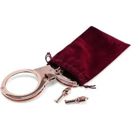 Authentic Rose Gold Metal Handcuffs